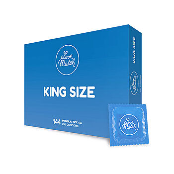 Love Match King Size - XXL-kondomi, 144 kpl