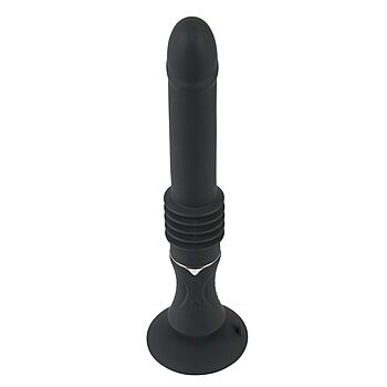 Portable Fucking Machine panokone, edestakainen liike, imukuppi, musta, silikoninen