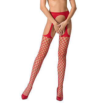 Passion S011 - Avosukkahousut, punainen - kuva