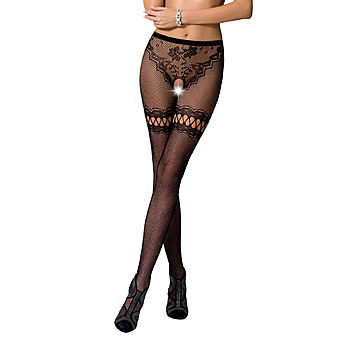 Passion S015 - Avosukkahousut, musta - kuva