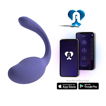 Adrien Lastic Smart Dream 3.0 - Kiihotuskuula, kahdella moottorilla, bluetooth-ominaisuudella, pariskunnille, hiljainen, vesitiivis, silikoninen, lila