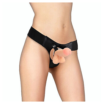 Ouch Realistic - Tekopenis 6" ja strap-on -valjaat - kuva