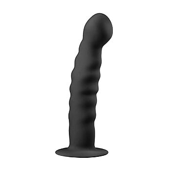 EasyToys Ribbed Dong - Dildo, musta