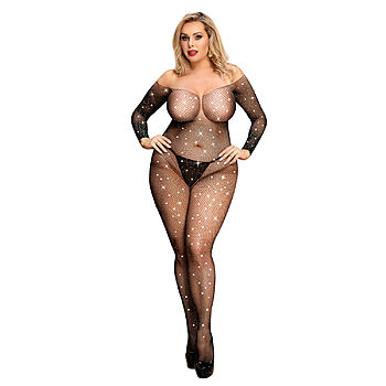 OhYeah - Catsuit strassikoristein, Plus Size - kuva