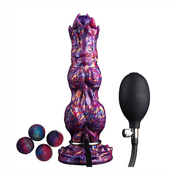 Alien Toys Elyndor - Fantasiadildo + munasetti - kuva